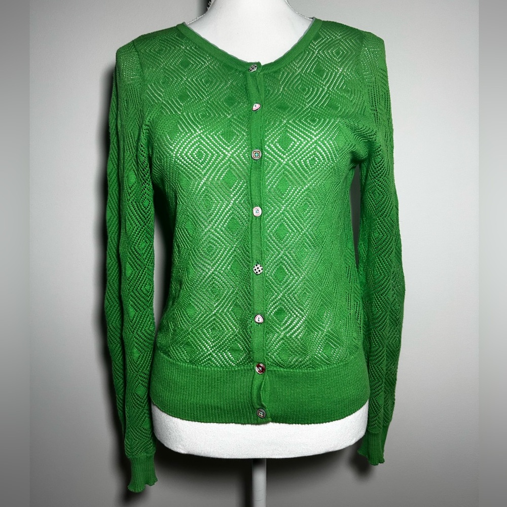 Matilda Jane Emerald Green Knit Button-Front Cardigan